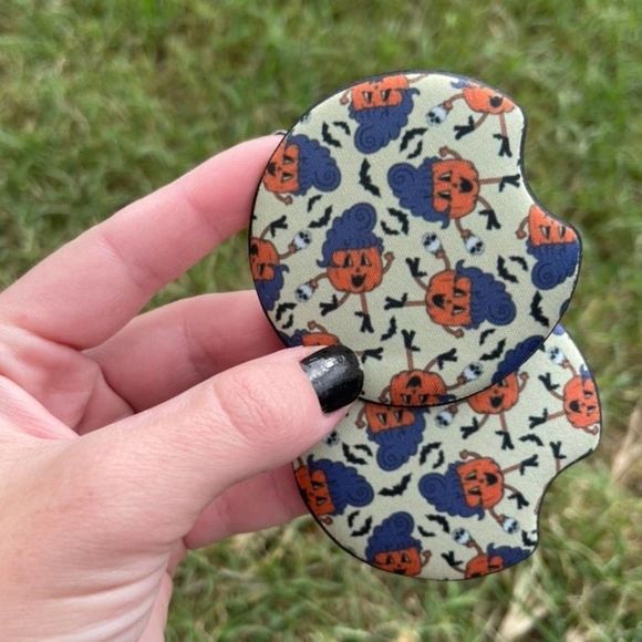 Boho Halloween Car Coaster Set | Halloween Coaster | Halloween Car Accessories - Picture 3 of 10